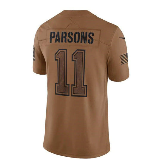D.Cowboys #11 Micah Parsons Brown 2023 Salute To Service Limited Stitched Jerseys