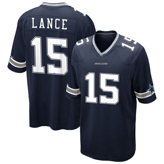 D.Cowboys #15 Trey Lance Navy 2023 Limited Stitched Football Jersey