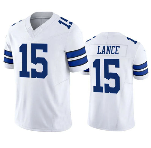 D.Cowboys #15 Trey Lance White 2023 Limited Stitched Football Jersey