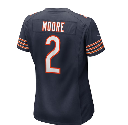 C.Bears #2 D.J. Moore Game Jersey  Stitched American Football Jerseys