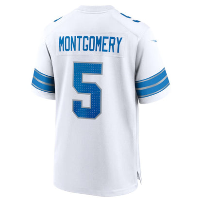 D.Lions #5 David Montgomery Game Jersey - White American Football Jerseys