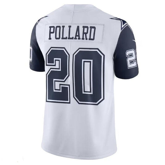 D.Cowboys #20 Tony Pollard White Vapor Limited Jersey Stitched American Football Jerseys