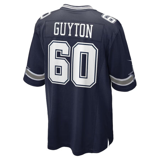 D.Cowboys #60 Tyler Guyton 2024 Draft First Round Pick Player Game Jersey - Navy American Football Jerseys