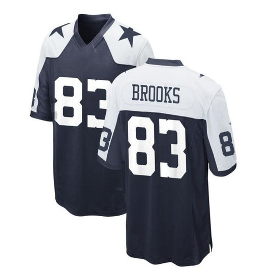 D.Cowboys #83 Jalen Brooks Alternate Game Jersey - Navy Stitched American Football Jerseys