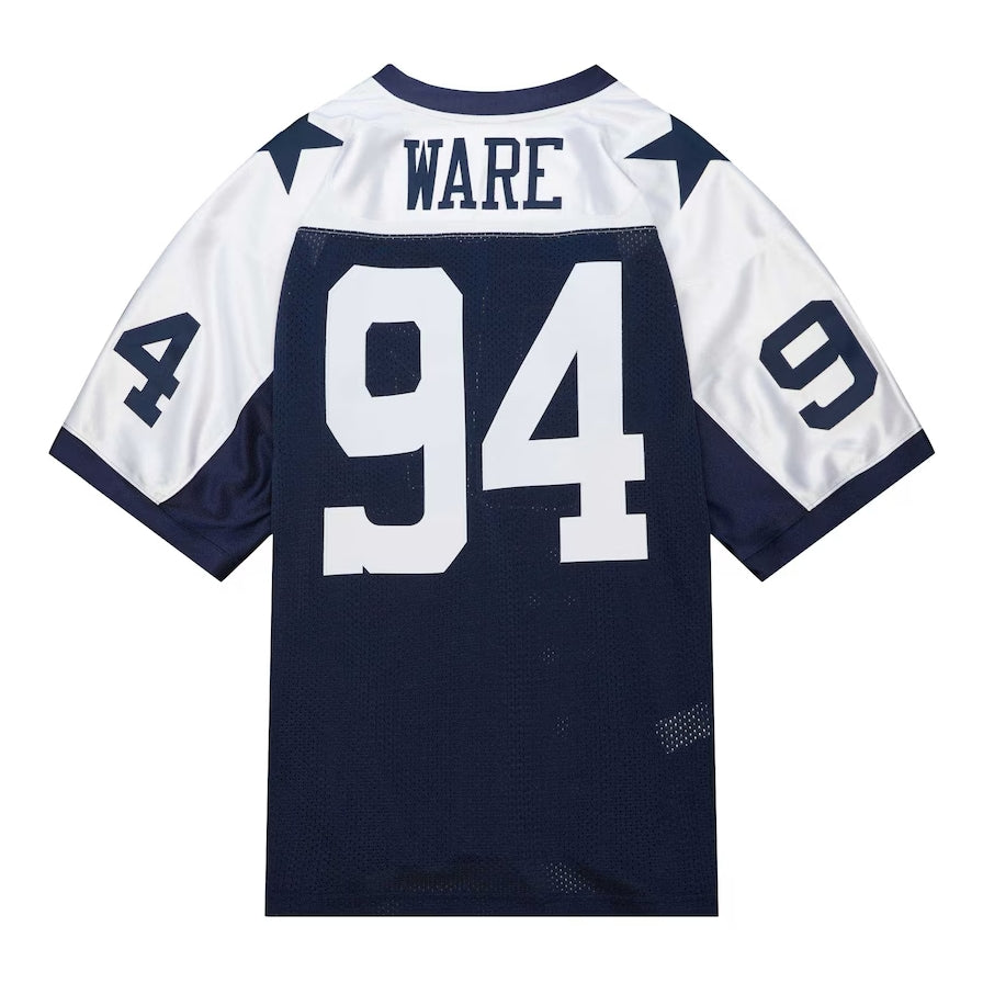 D.Cowboys #94 DeMarcus Ware Mitchell & Ness Navy 2011 Authentic Throwback Retired Player American Football Jerseys