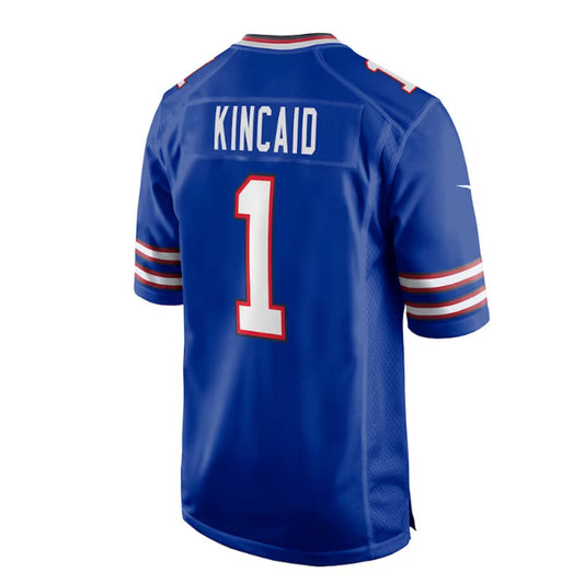 B.Bills #1 Dalton Kincaid 2023 Draft First Round Pick Game Jersey - Royal American Stitched Football Jerseys