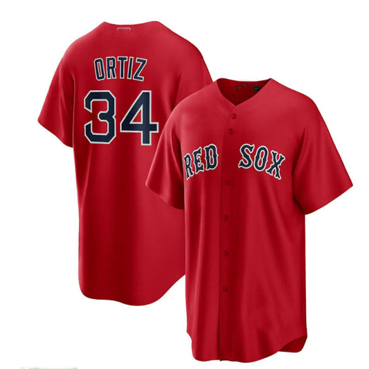 Boston Red Sox  #34 David Ortiz Alternate Replica Player Jersey - Red Baseball Jerseys