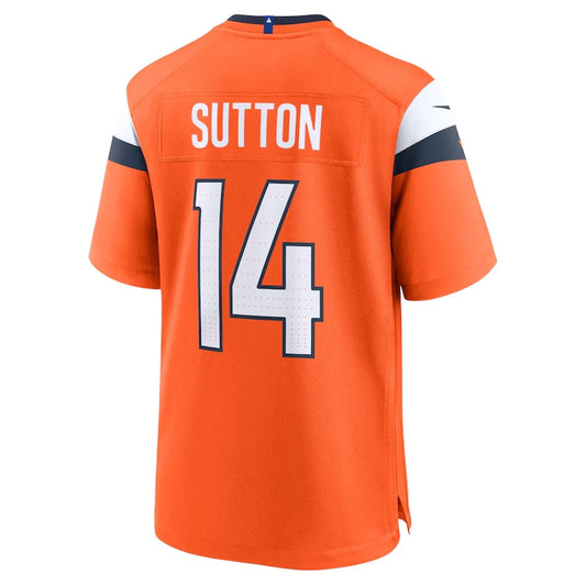 D.Broncos #14 Courtland Sutton Game Jersey - Orange American Football Jerseys
