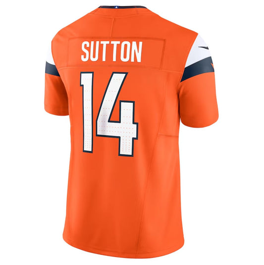 D.Broncos #14 Courtland Sutton Vapor F.U.S.E. Limited Jersey - Orange American Football Jerseys