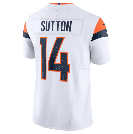 D.Broncos #14 Courtland Sutton Vapor F.U.S.E. Limited Jersey - White American Football Jerseys