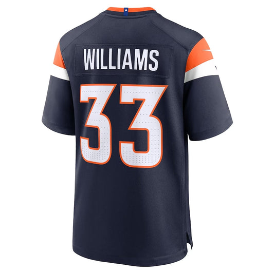 D.Broncos #33 Javonte Williams Alternate Game Jersey - Navy American Football Jerseys