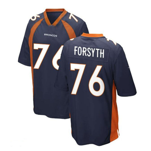 D.Broncos #76 Alex Forsyth Alternate Game Jersey - Navy Stitched American Football Jerseys