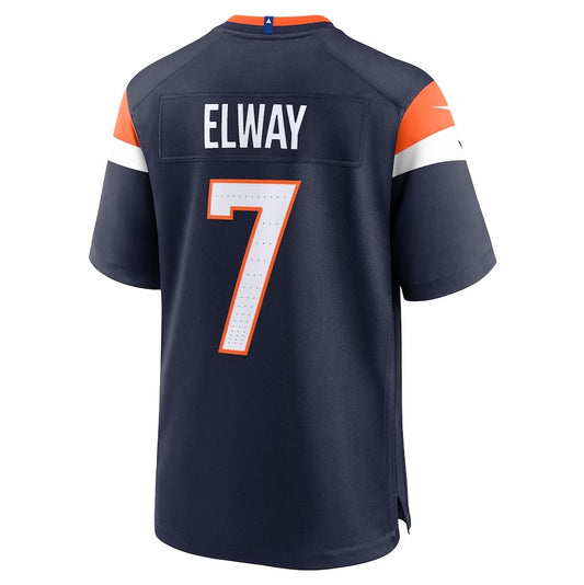 D.Broncos #7 John Elway Alternate Retired Player Game Jersey - Navy American Football Jerseys