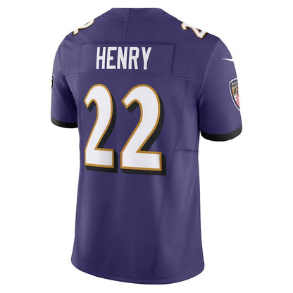 B.Ravens #22 Derrick Henry Purple Vapor F.U.S.E. Limited Jersey Football Stitched American Jerseys