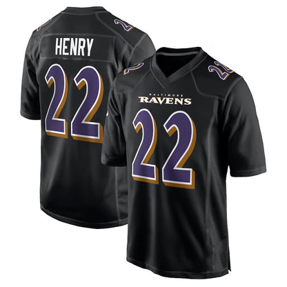 B.Ravens #22 Derrick Henry Black Fashion Vapor Limited Jersey Stitched American Football Jerseys