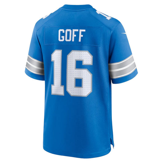 D.Lions #16 Jared Goff Game Jersey - Blue American Football Jerseys