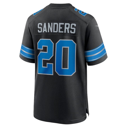 D.Lions #20 Barry Sanders 2nd Alternate Retired Player Game Jersey - Black American Football Jerseys