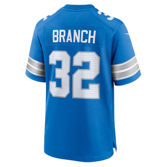 D.Lions #32 Brian Branch Game Jersey - Blue American Football Jerseys