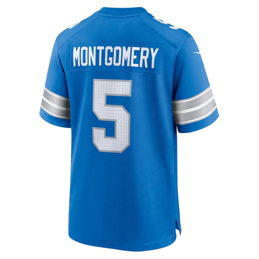 D.Lions #5 David Montgomery Game Jersey - Blue American Football Jerseys