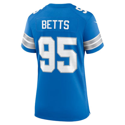 D.Lions #95 Mathieu Betts Game Jersey - Blue American Football Jerseys