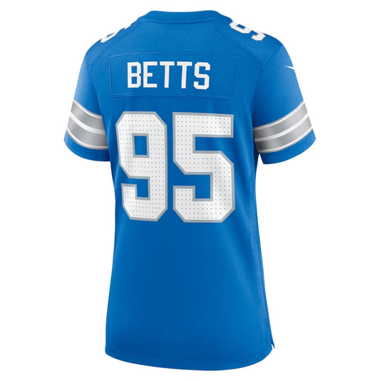 D.Lions #95 Mathieu Betts Game Jersey - Blue American Football Jerseys