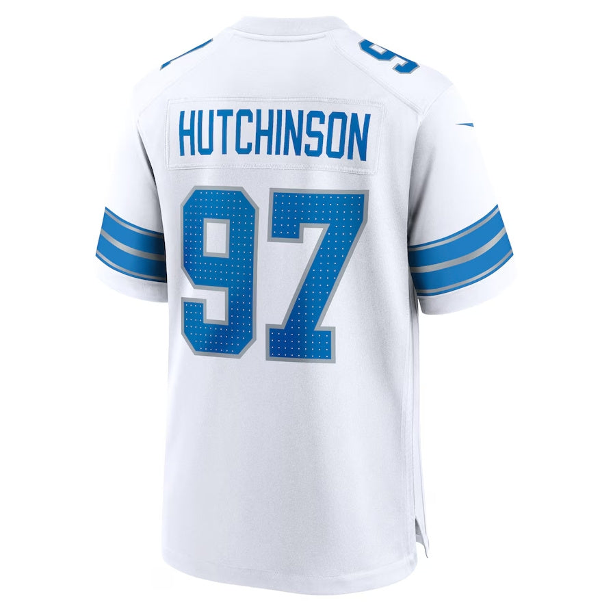 D.Lions #97 Aidan Hutchinson Game Jersey - White American Football Jerseys