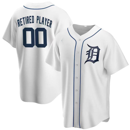 Detroit Tigers White Home Pick-A-Player Retired Roster Replica Jersey Baseball Jerseys
