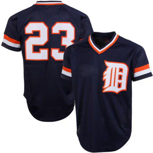 Detroit Tigers #23 Kirk Gibson Navy Mitchell & Ness 1984 Authentic Cooperstown Collection Mesh Batting Practice Jersey Baseball Jerseys