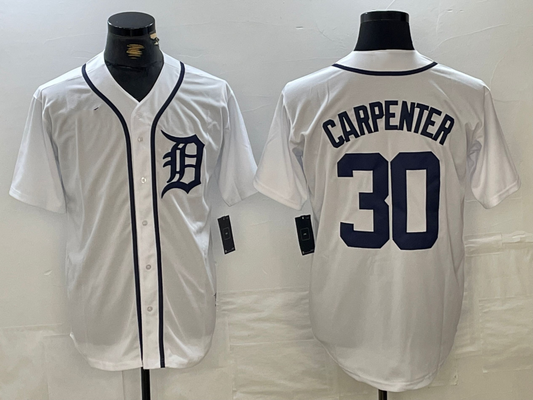 Detroit Tigers #30 Kerry Carpenter White Cool Base Stitched Baseball Jerseys