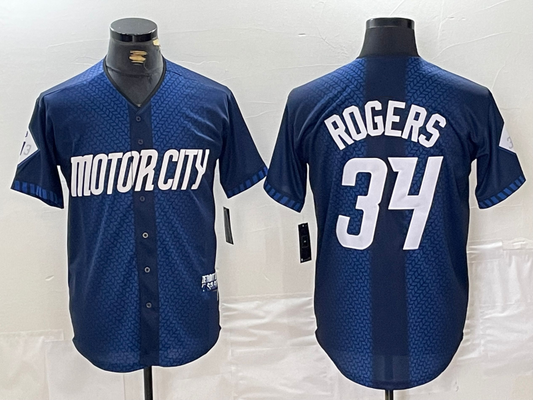 Detroit Tigers #34 Jake Rogers 2024 Navy City Connect Cool Base Limited Stitched Baseball Jersey