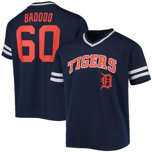 Detroit Tigers #60 Akil Baddoo Navy Player Logo Jersey Baseball Jerseys