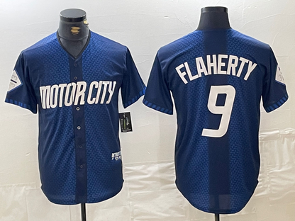 Detroit Tigers #9 Jack Flaherty 2024 Navy City Connect Cool Base Limited Stitched Jersey Baseball Jerseys