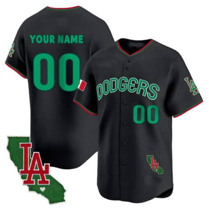 Custom Los Angeles Dodgers Mexico California Patch Vapor Premier Limited V3 – All Stitched Baseball Jersey