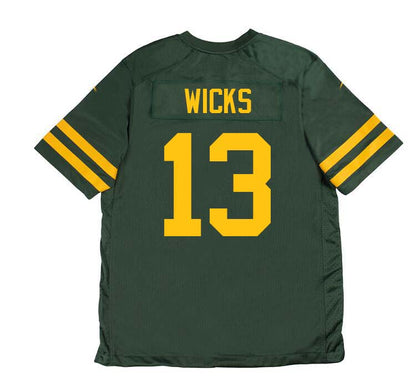 GB.Packers # 13 Dontayvion Wicks Green 50s Classic Game American Football Stitched Jerseys