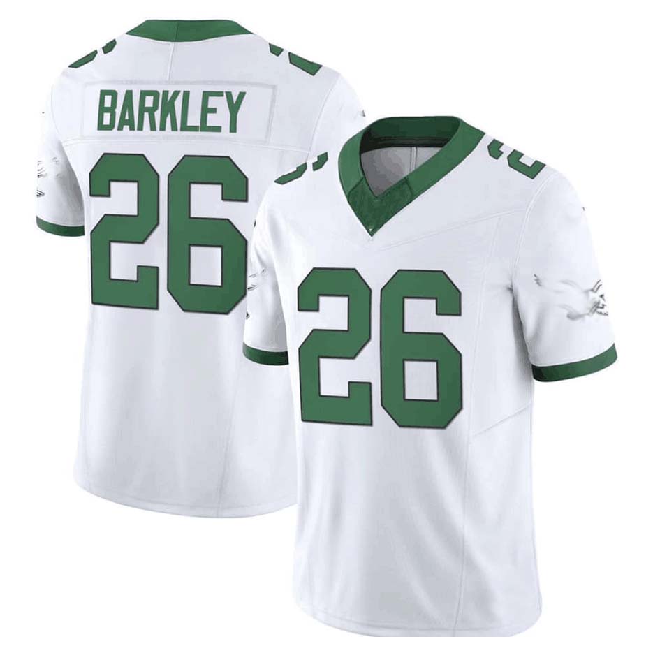 P.Eagle #26 Saquon Barkley Whtie Vapor F.U.S.E. Limited Stitched American Football Jerseys