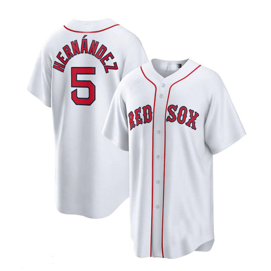 Boston Red Sox  #5 Enrique Hernandez Home Official Replica Player Jersey - White Baseball Jerseys