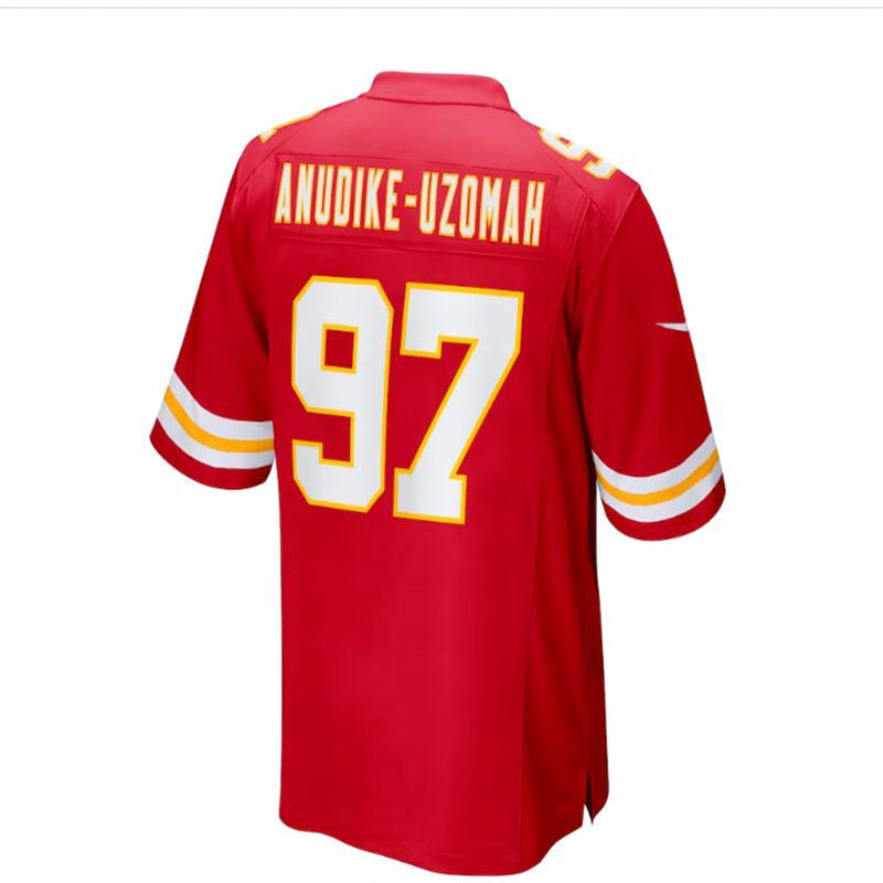 KC.Chiefs #97 Felix Anudike-Uzomah 2023 Draft First Round Pick Game Jersey - Red Stitched American Football Jerseys