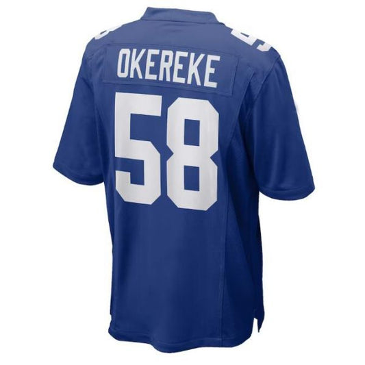 NY.Giants #58 Bobby Okereke Royal Player Football Stitched American Jerseys