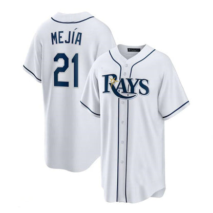 Tampa Bay Rays #21 Francisco Mejía Home Replica Player Jersey - White Baseball Jerseys