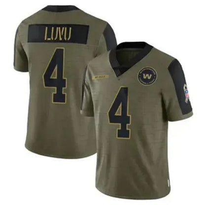 W.Commanders #4 Frankie Luvu Olive 2021 Salute To Service Limited Stitched American Football Jerseys