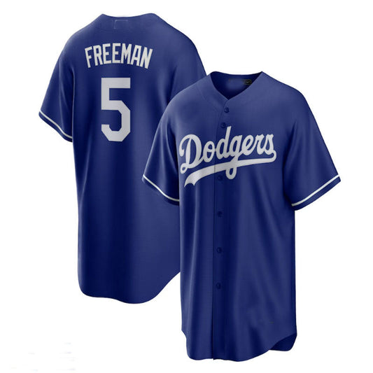 Los Angeles Dodgers #5 Freddie Freeman Alternate Replica Player Jersey - Royal Baseball Jerseys