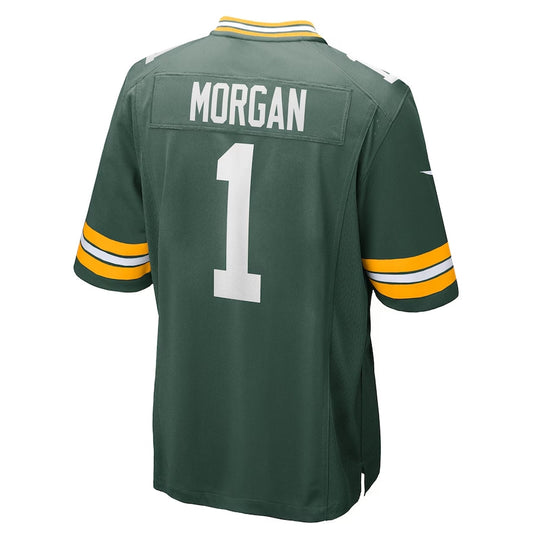 GB.Packers #1 Jordan Morgan 2024 Draft First Round Pick Player Game Jersey - Green American Football Jerseys