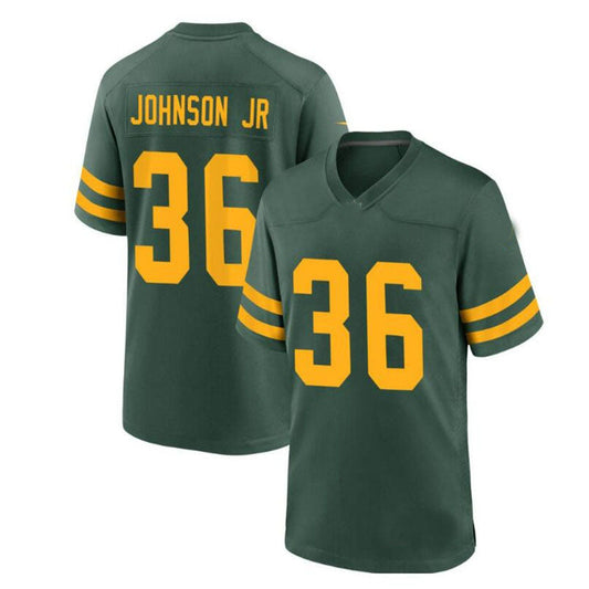 GB.Packers #36 Anthony Johnson Alternate Jersey - Green Stitched American Football Jerseys