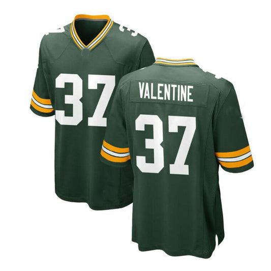 GB.Packers #37 Carrington Valentine Team Game Jersey - Green Stitched American Football Jerseys
