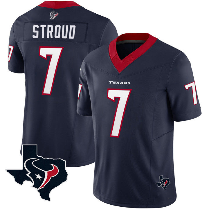 H.Texans #7 C.J. Stroud Navy Vapor Limited Jersey Stitched American Football Jerseys