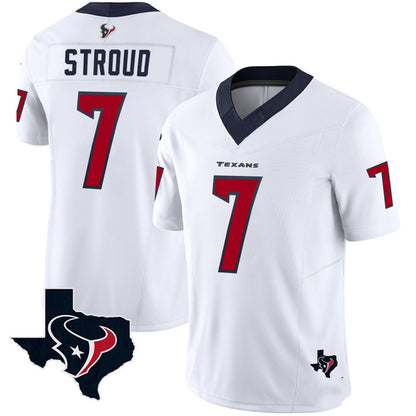 H.Texans #7 C.J. Stroud White Vapor Limited Jersey Stitched American Football Jerseys