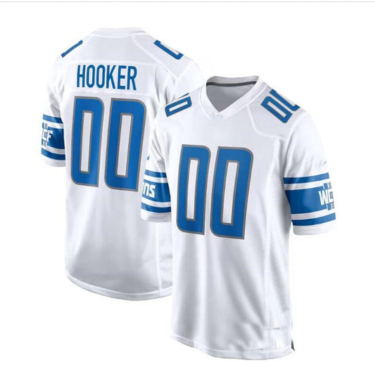 D.Lions #00 Hendon Hooker 2023 Draft Pick Game Jersey - White Stitched American Football Jerseys