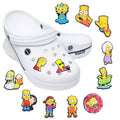 Hot Sale Cartoon Shoe Charms Simpson Shoes Accessories Fit Clogs sandal Garden Shoe Decorations Buckle for Friend Party Gifts