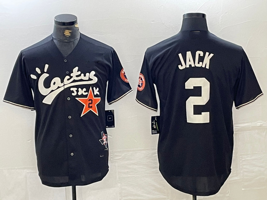 Houston Astros #2 Alex Bregman Black Cactus Jack Vapor Premier Stitched Baseball Jersey