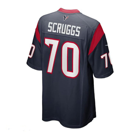 H.Texans #70 Juice Scruggs Navy Team Game Jersey Stitched American Football Jerseys
